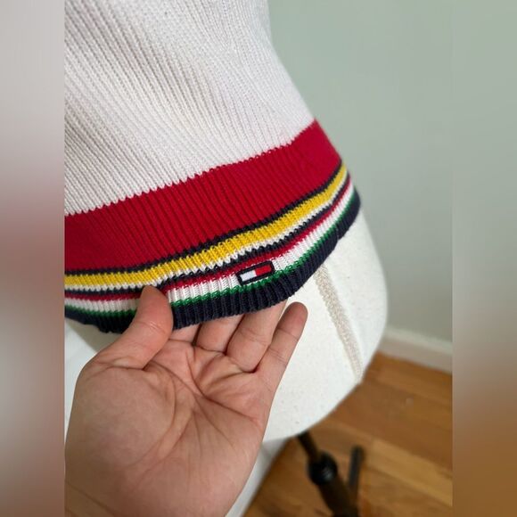 Y2K/ 90s Tommy Hilfiger “Tommy Jeans” Knitted Halter Top Preppy - Picture 3 of 9